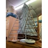 METALWORK CHRISTMAS TREE STANDS AND RATTAN CHRISTMAS TREE MODEL