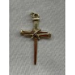9CT COVENTRY CROSS OF NAILS PENDANT 4G APPROX