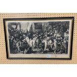 ETCHING ENTITLED AD LABUZE D'APRES MAKART FRAMED AND GLAZED