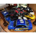 SELECTION OF REMOTE CONTROL TOY CARS INC. SUBARU AND OTHERS