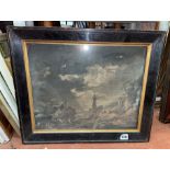 FRAMED ANTIQUARIAN PRINT OF THE SHIP WRECK