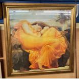LARGE PRINT IN GILDED FRAME OF FLAMING JUNE AFTER LEIGHTON