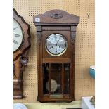 20TH CENTURY PENDULUM CHIMING WALL CLOCK