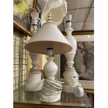 SELECTION OF ALABASTER TABLE LAMPS