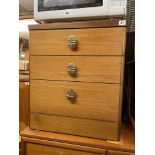 1970S TEAK THREE DRAWER CHEST