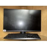 A DELL MONITOR (NO CABLE) AND A WIRELESS KEYBOARD