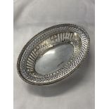 SHEFFIELD SILVER OVAL BASKET WITH BEADED BORDER 2.