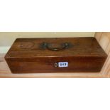 19TH CENTURY MAHOGANY OBLONG BOX