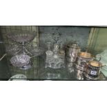 LATE VICTORIAN AESTHETIC ENGRAVED PLATED THREE PIECE TEA SERVICE,