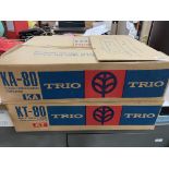 TWO BOXED VINTAGE TRIO KA80 AND KT80 STEREO AMPLIFIER AND TUNER