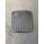 SILVER CIGARETTE CASE WITH ENGINE TURNED DECORATION BHAM-2.