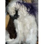 MARABOU FEATHER STOLE WRAP WITH OSTRICH FEATHERS