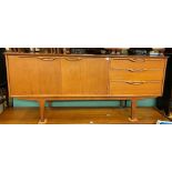 1970S TEAK SIDEBOARD 167CM W X 45CM D