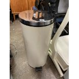 CREAM AND CHROME PEDAL BIN