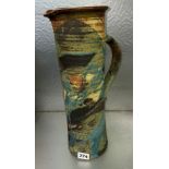 STUDIO POTTERY TALL HANDLED EWER