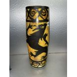 CELTIC POTTERY NEWLYN CYLINDRICAL VASE DECORATED WITH GRIFFIN?