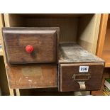 2 X OFFICE INDEX FILE BOX AND ONE OTHER