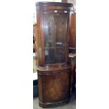 REPRODUCTION MAHOGANY ASTRAGAL GLAZED CORNER CABINET CUPBOARD