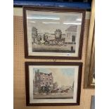 PAIR OF ANTIQUARIAN TINTED COACHING SERIES PRINTS ENTITLED "FOUR IN HAND AND QUICKSILVER ROYAL