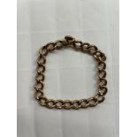 9CT ROSE GOLD CURB LINK BRACELET (NO CLASP) 7G APPROX