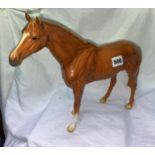 BESWICK LARGE TAN GLOSS HORSE 29CM HEIGHT