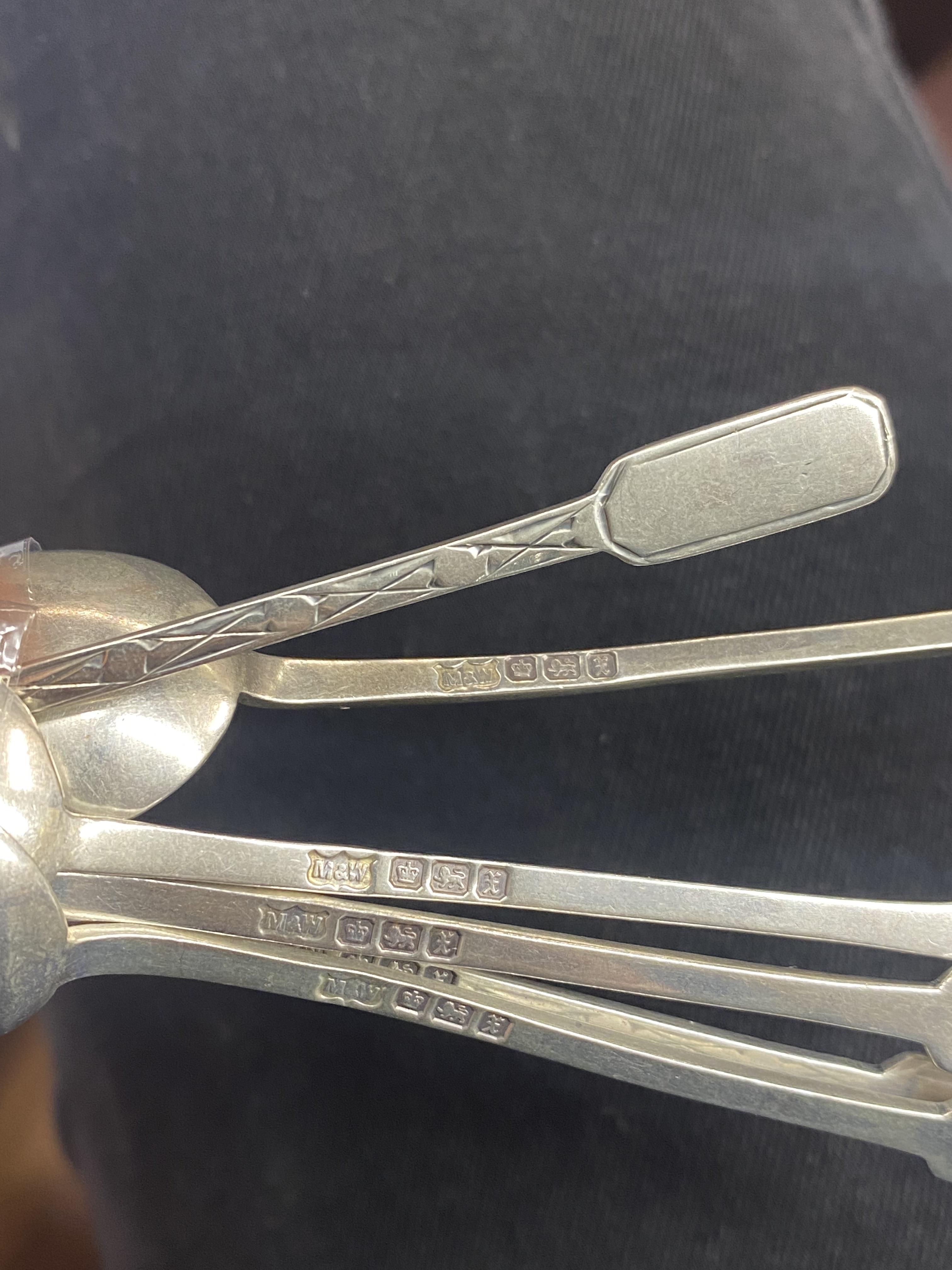 SET OF SIX SHEFFIELD SILVER TEA SPOONS