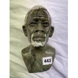 AFRICAN SOAP STONE CARVING OF A TRIBAL ELDER
