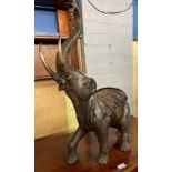 BRONZE MODEL OF A BULL ELEPHANT 68CM H