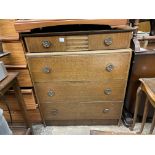 OAK PLY FOUR DRAWER CHEST