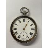 925 SILVER CASED LEVER POCKET WATCH A/F