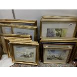 LARGE QUANTITY OF WATERCOLOURS OF VARIOUS SUBJECTS