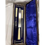 CASED CARVERY SET WITH KNIFE STRETCHERS