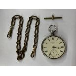 DUBLIN SILVER CASED POCKET WATCH BY DONEGAN, 32 DANE STREET,