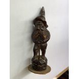 SMALL BAVARIAN CARVING OF A GNOME