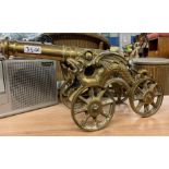 MODEL BRASS CANNON DECORATED WITH DRAGONS