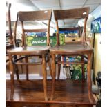 FOUR BENTWOOD BAR BACK CHAIRS