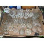 SELECTION OF GLASSWARE INCLUDING DECANTERS