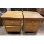 PAIR OF OAK TWO DRAWER CHESTS