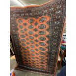 TERRACOTTA GEOMETRIC PATTERNED CARPET