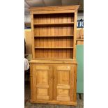 PINE DRESSER WIDTH 111CM X HEIGHT 222CM X DEPTH 48CM APPROX