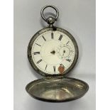 CONTINENTAL SILVER FULL HUNTER CASED POCKET WATCH A/F