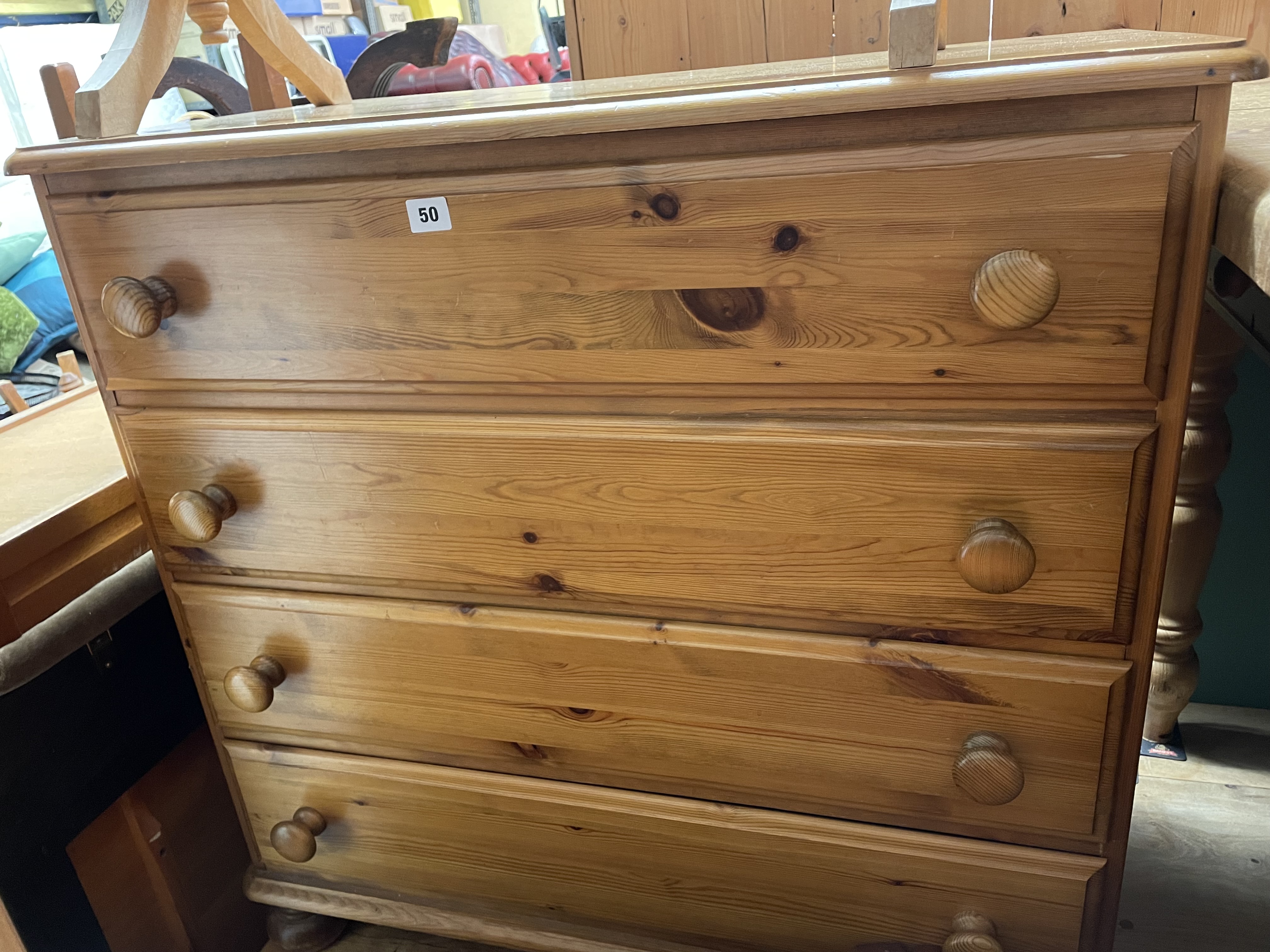 PINE FOUR DRAWER CHEST