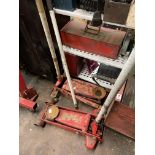 TWO GARAGE STYLE HYDRAULIC CAR JACKS