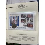 BINDER OF QUEEN ELIZABETH II 4OTH ANNIVERSARY FIRST DAY COIN COVERS
