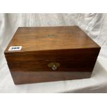 VICTORIAN WALNUT COMPACT WRITING BOX