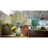 SELECTION OF DECORATIVE TABLE LAMPS
