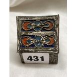 EASTERN METAL AND CHAMPLEVE ENAMEL BOX