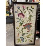 NEEDLEPOINT FLORAL PANEL F/G