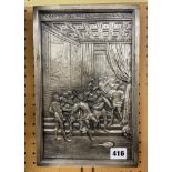ELECTROTYPE BAS RELIEF PLAQUE DEPICTING THE SLAYING OF DAVID RIZZIO