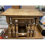 OAK NEST OF THREE TABLES